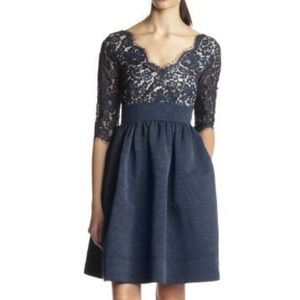 NWT* Eliza J. 3/4 Sleeved Lace Fit & Flare Dres